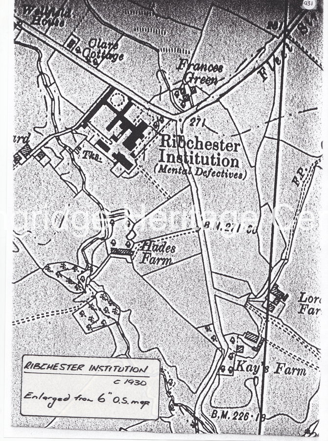 931 - Ribchester Hospital - Map of Site - 1930